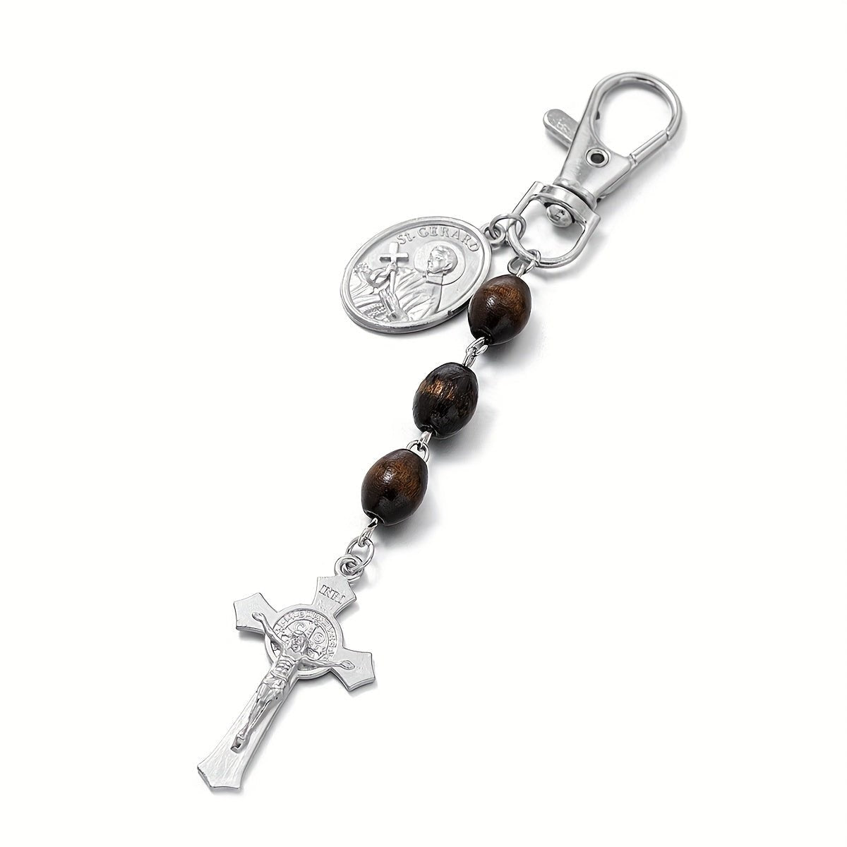 Chaveiro Sacra – Medalhão e Cruz em Zinco - Catholité