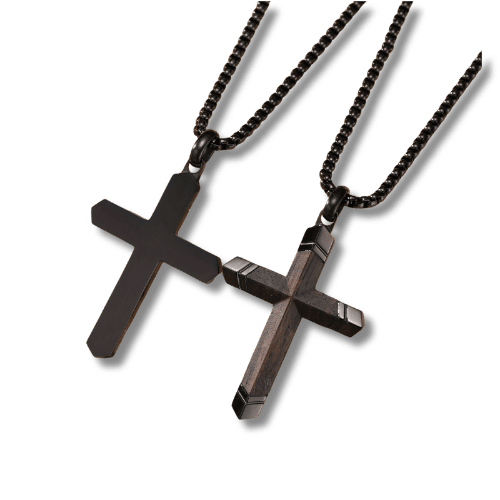 Colar Imago – Aço 316L e Madeira Nobre - Catholité