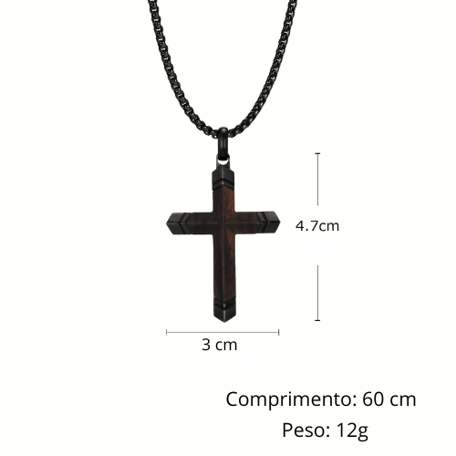 Colar Imago – Aço 316L e Madeira Nobre - Catholité