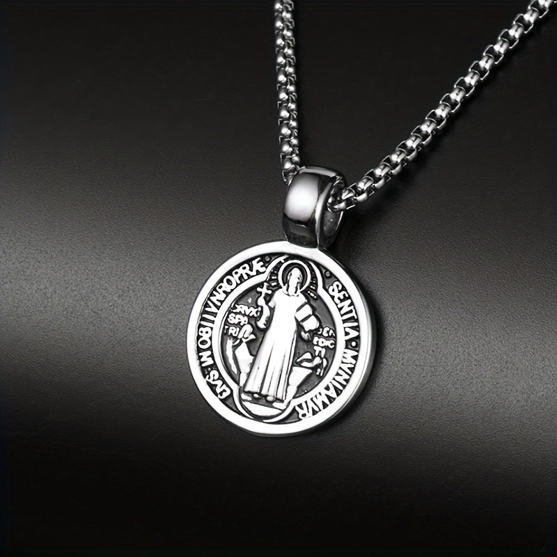 Colar Invictus – Titânio e São Bento - Catholité