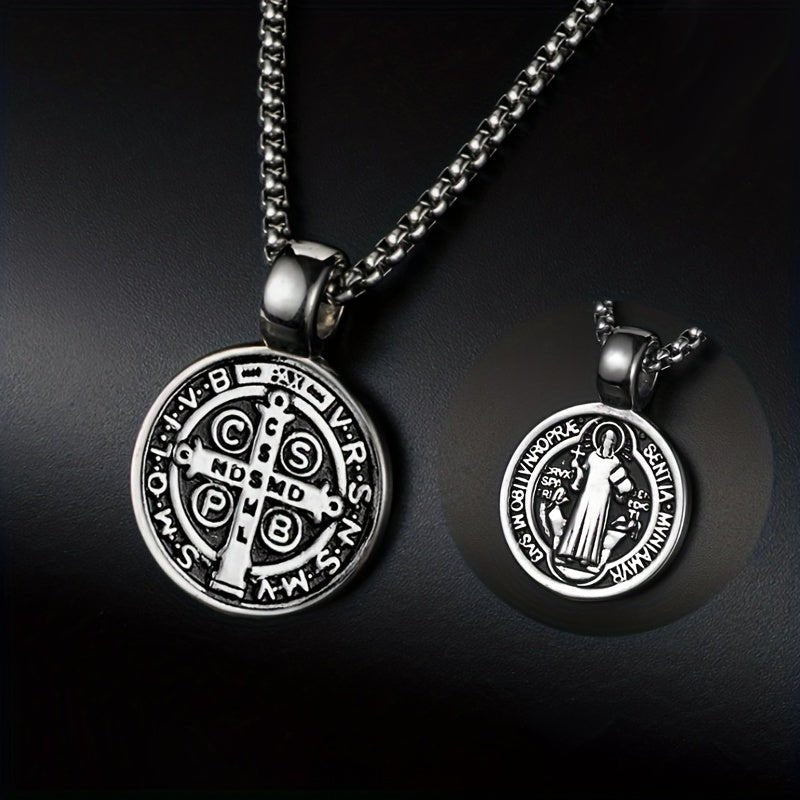 Colar Invictus – Titânio e São Bento - Catholité