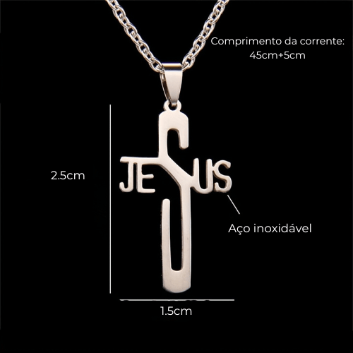 Colar Nomine – Jesus em Aço Inox - Catholité