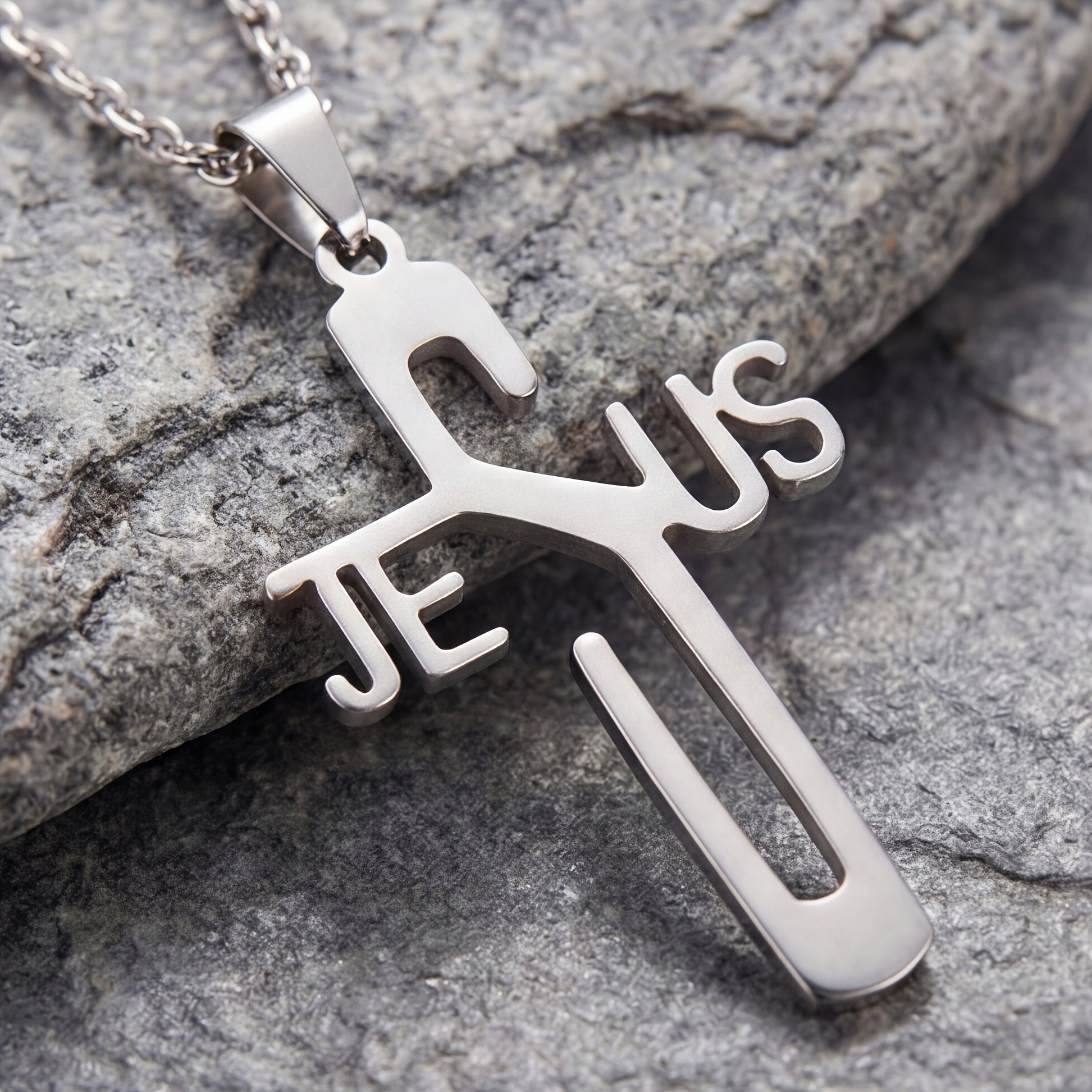 Colar Nomine – Jesus em Aço Inox - Catholité