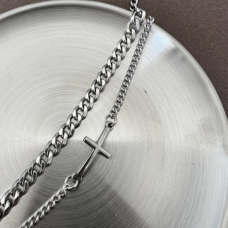 Pulseira Áurea – Elo Duplo e Cruz - Catholité