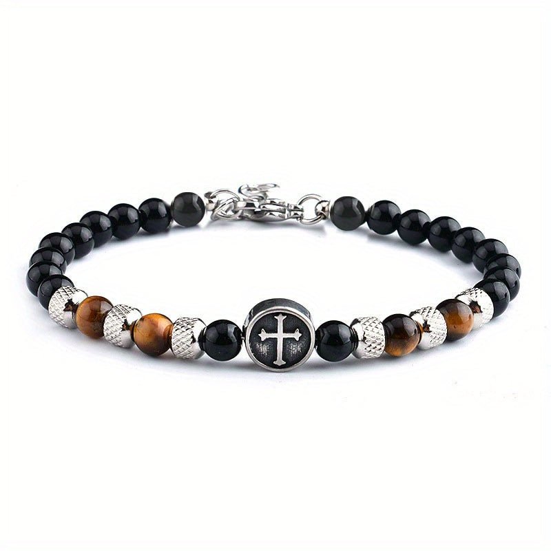 Pulseira Guardião – Olho de Tigre e Aço Inox - Catholité