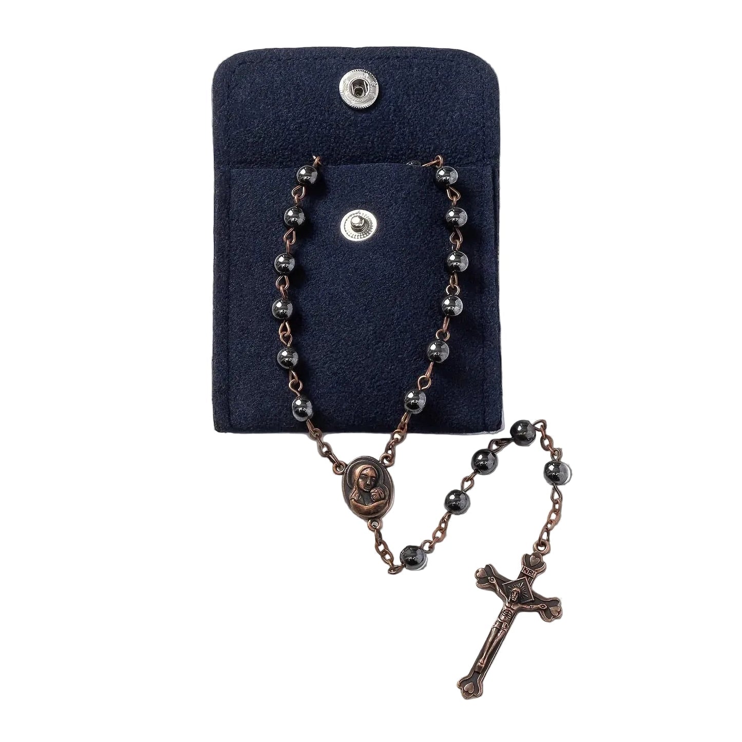 Terço Basílica – Hematita e Solo de Jerusalém - Catholité