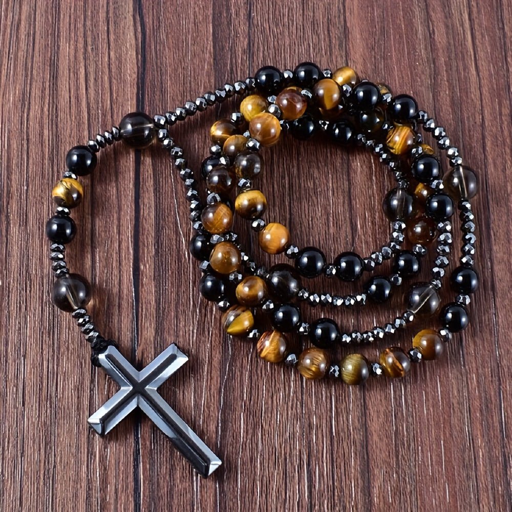 Terço de Combate – Olho de Tigre e Hematita - Catholité