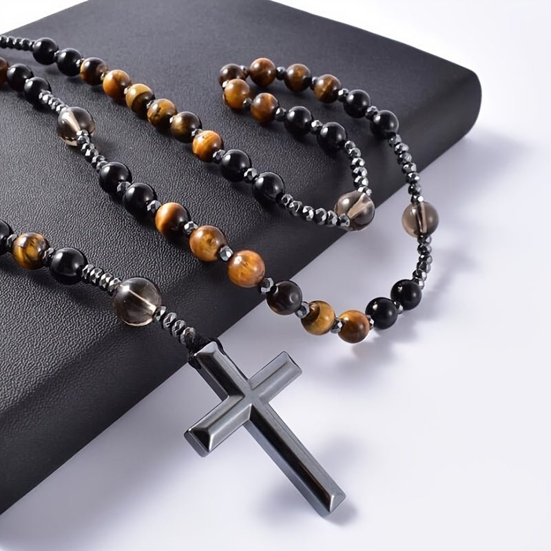 Terço de Combate – Olho de Tigre e Hematita - Catholité