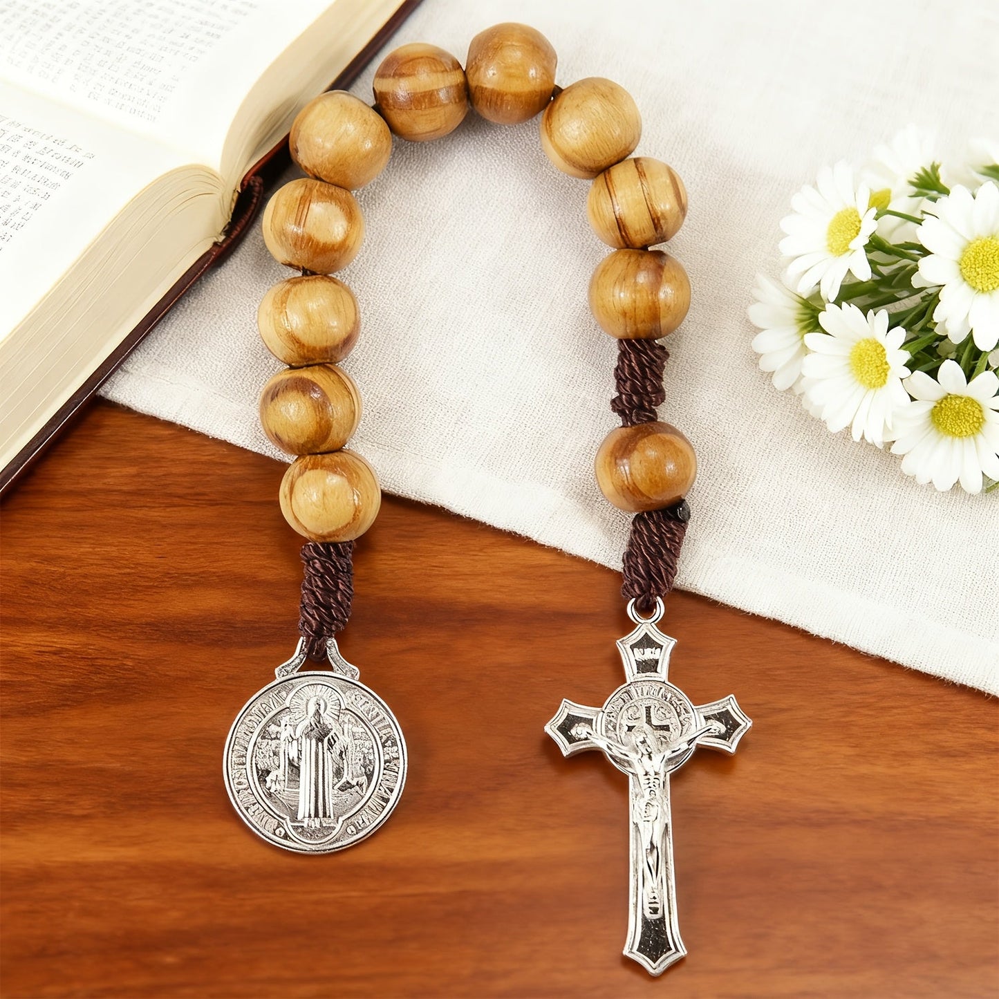Terço de Pulso Legado – Pinho e São Bento - Catholité