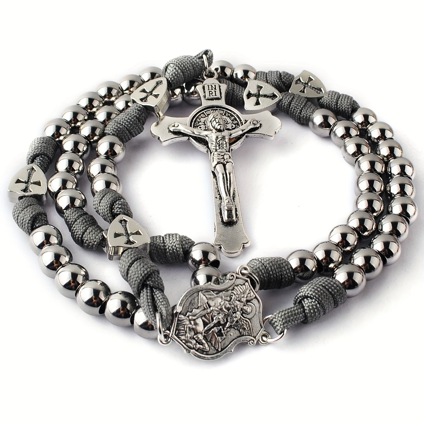 Terço Templário – Aço e Cordão Carmim - Catholité